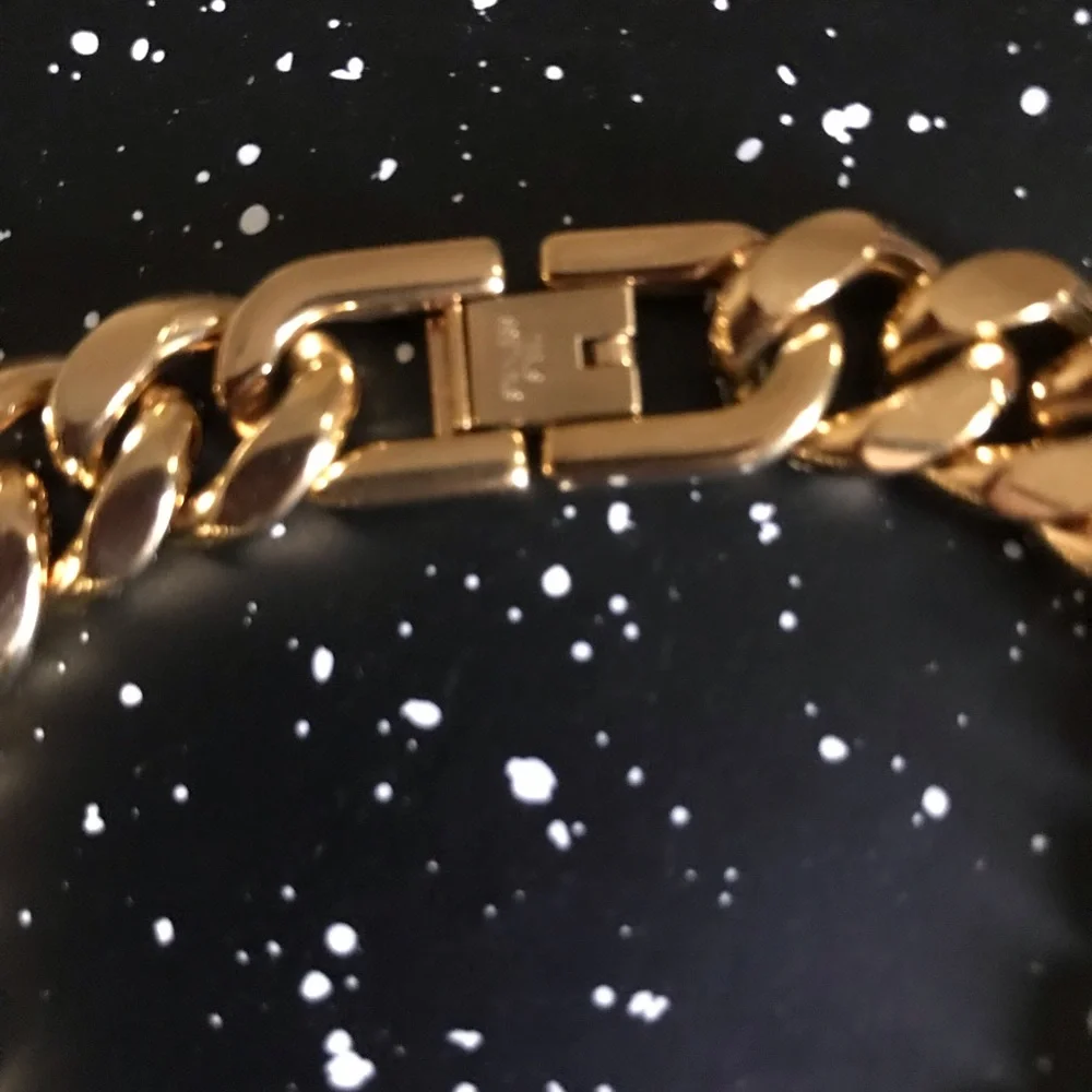Gold Cuban Link Bracelet for Men - Polished Chain